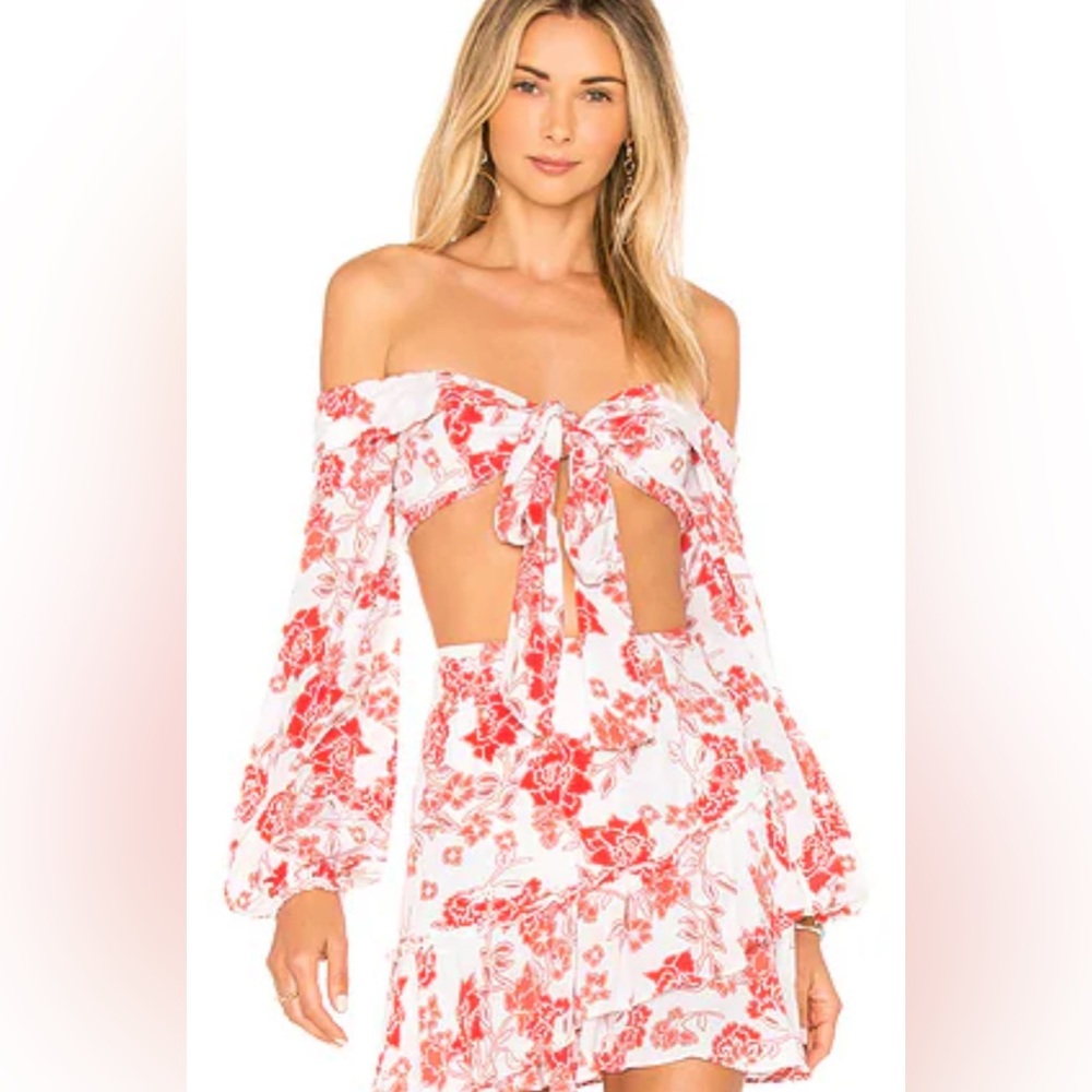 ALE BY ALESSANDRA Roshina Top and Skirt in Sweet Oleander